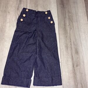 Mabo‎ Jeans Unisex 2/3 Years With Button Design Blue Denim